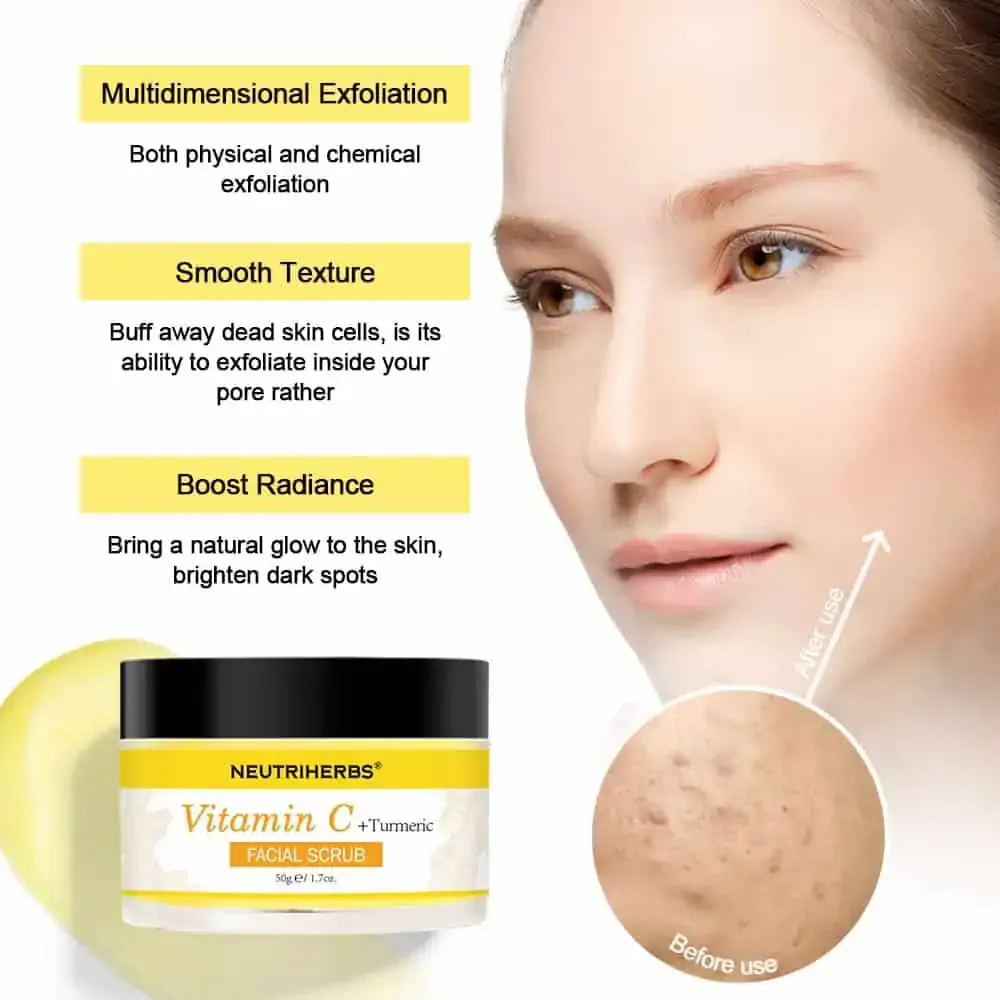 Neutriherbs Vitamin C + Tumeric Facial Scrub 50g