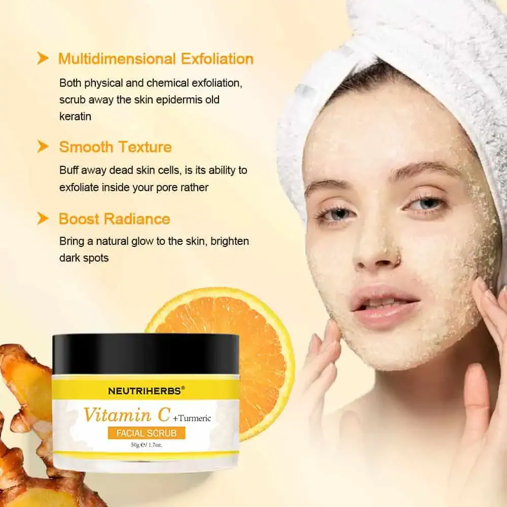 Neutriherbs Vitamin C + Tumeric Facial Scrub 50g